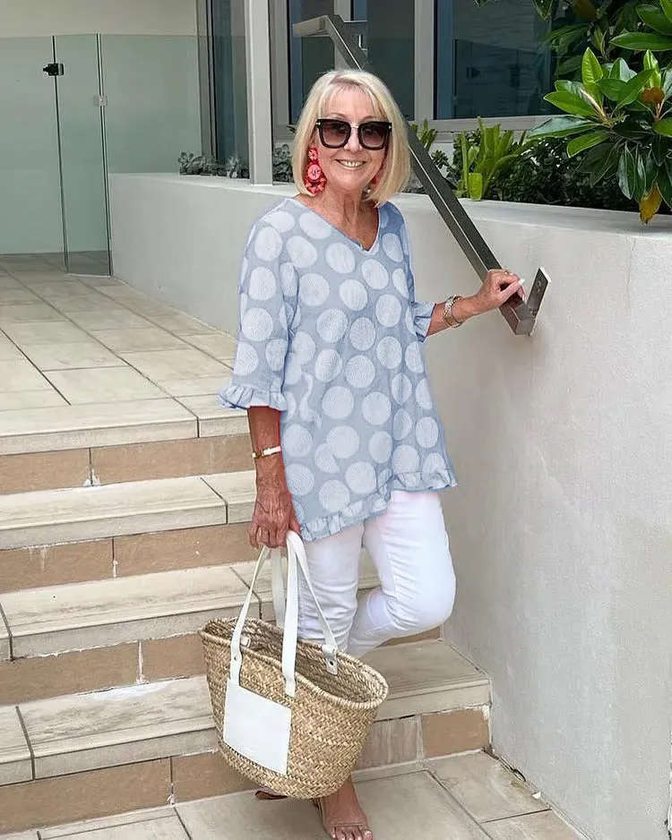 Celeste – Relaxed Polka Dot Tunic