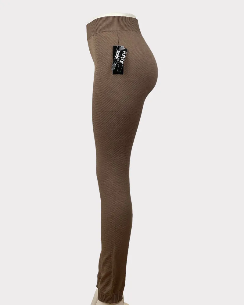 Chances R Textured Fleece Inside Seamless Leggings (L-XL)