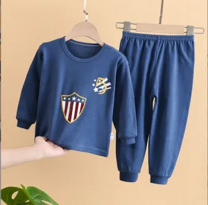 Children's Cartoon Cute Print Home Service Pajamas Set
