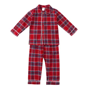 Christmas Red Plaid Dress Pajamas Suit
