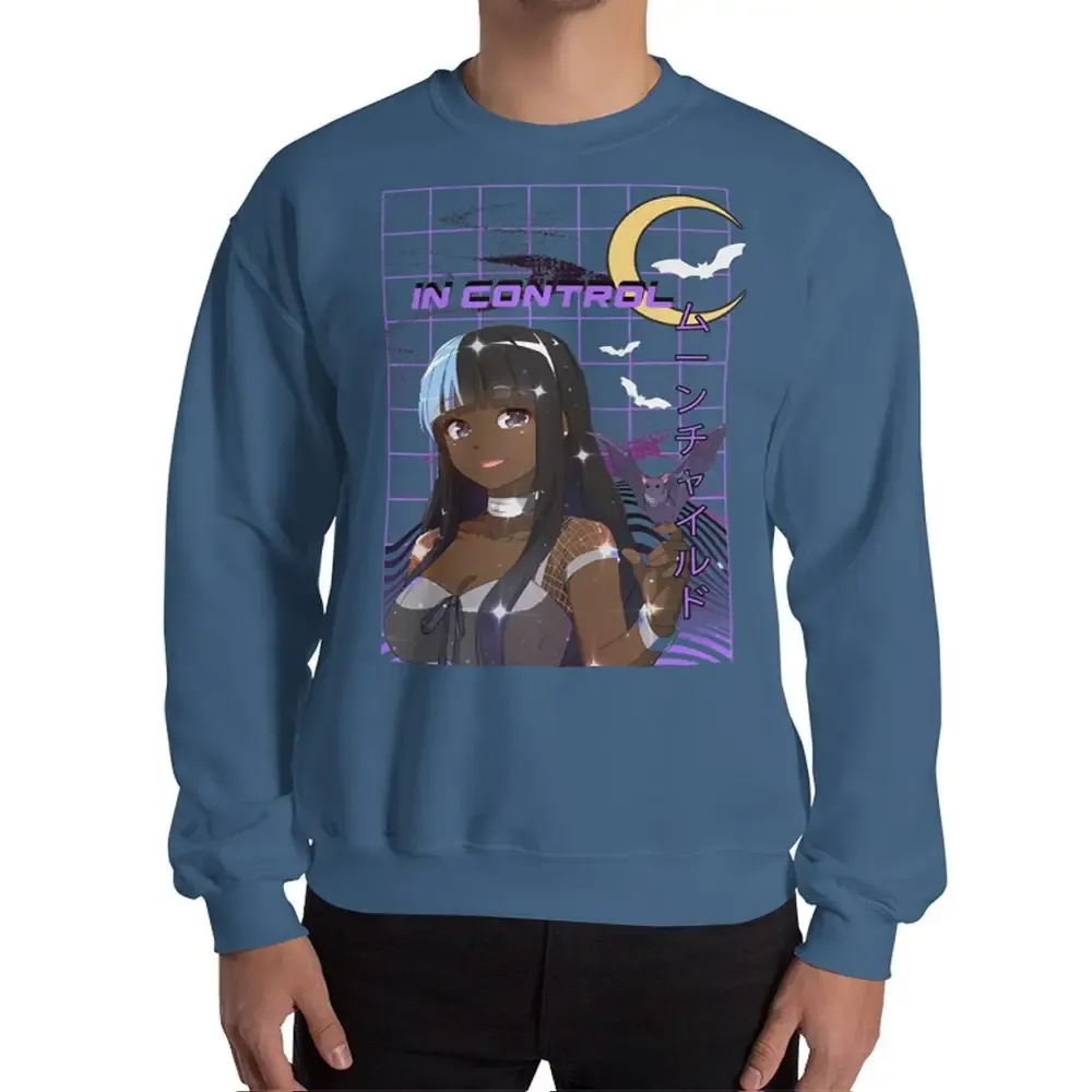 Classic Fit Sweatshirt Made with Air-Jet Spun Yarn for Warmth