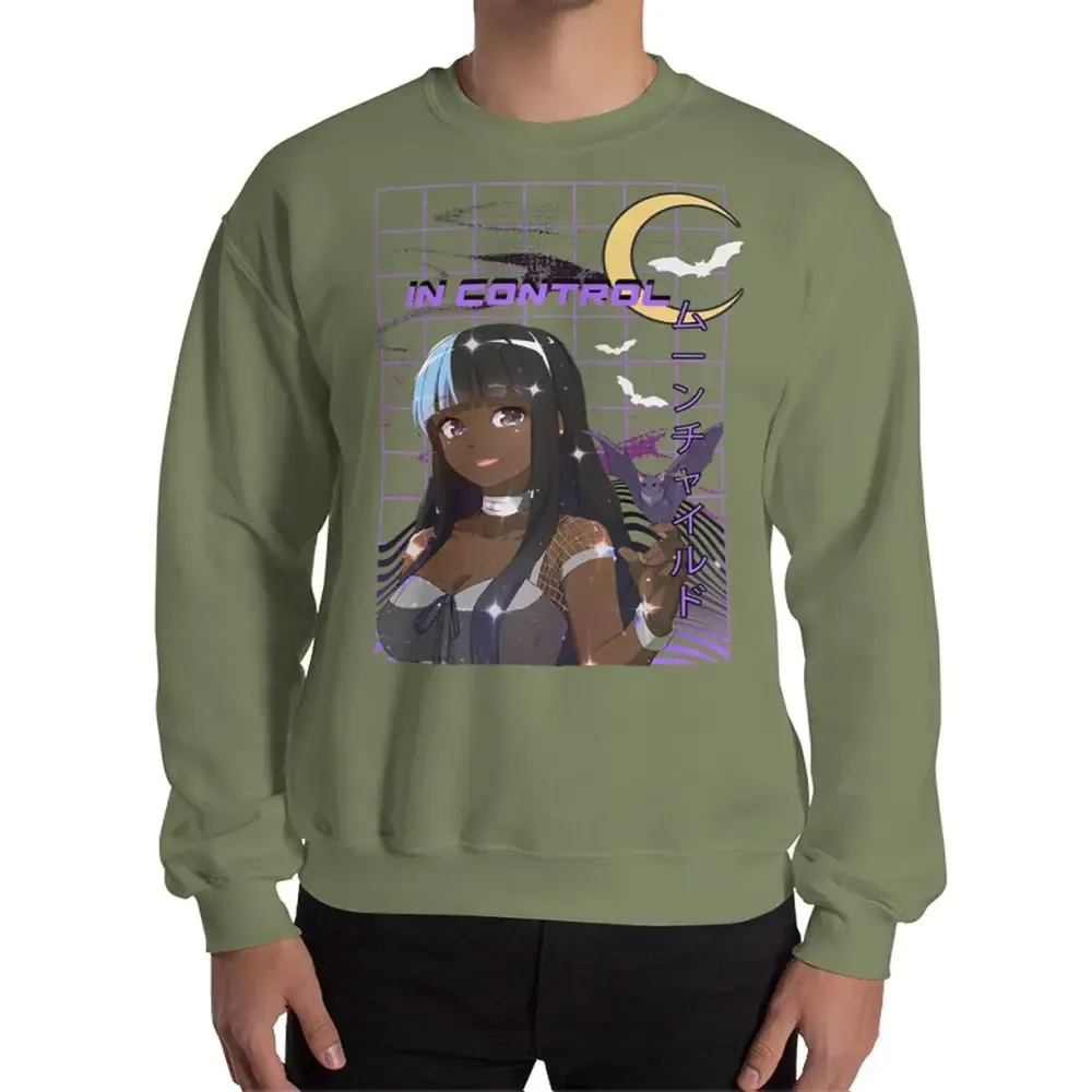 Classic Fit Sweatshirt Made with Air-Jet Spun Yarn for Warmth