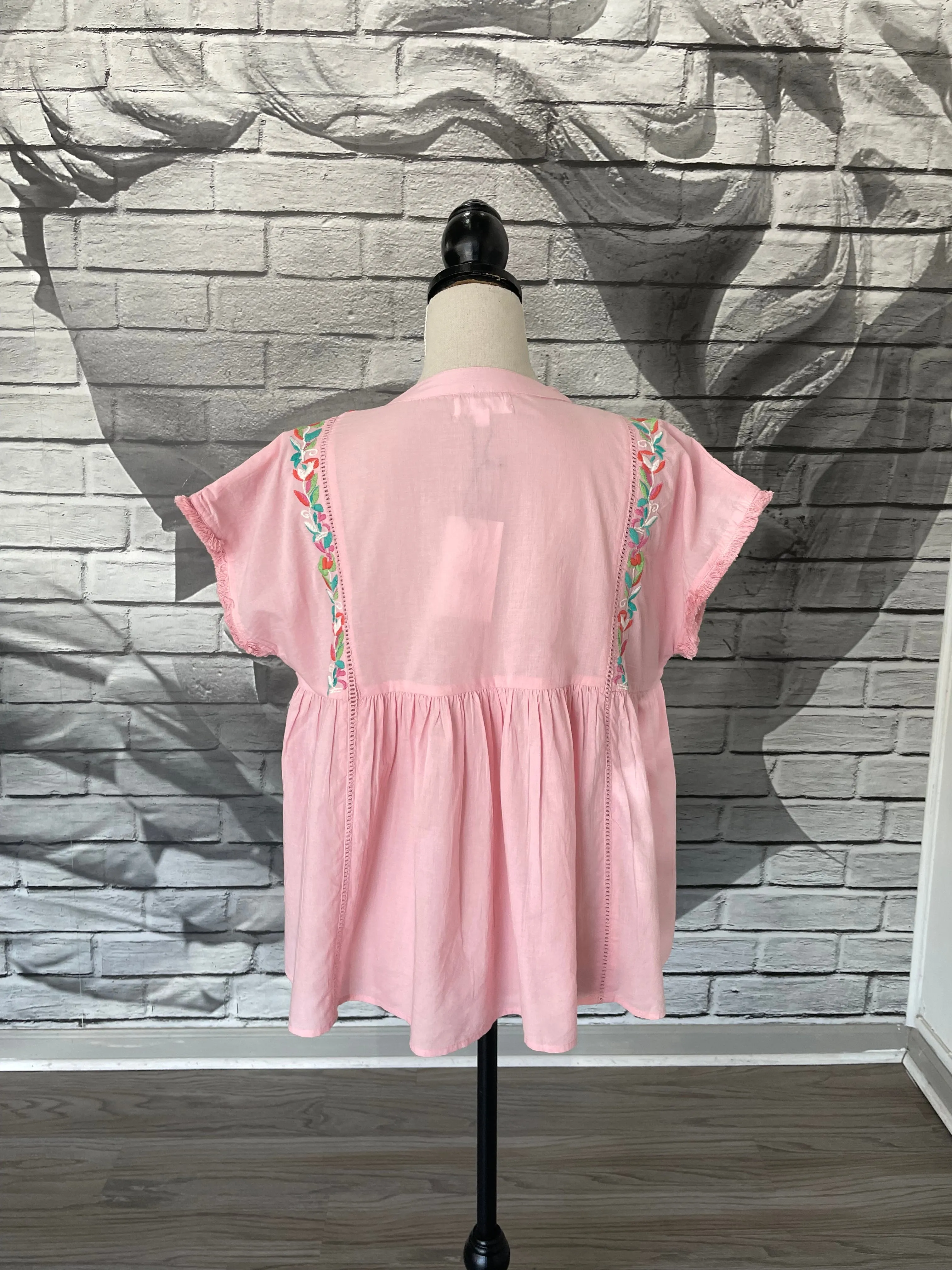 Cleo Blouse in Soft Pink