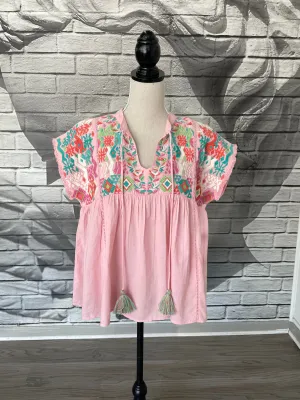 Cleo Blouse in Soft Pink