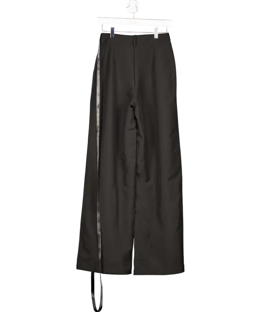Club L Black High Waist Wide Leg Trousers UK 8