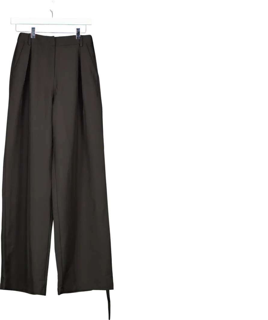 Club L Black High Waist Wide Leg Trousers UK 8