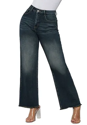 Comfort-Fit Elastic Denim Pants for Effortless Casual Style