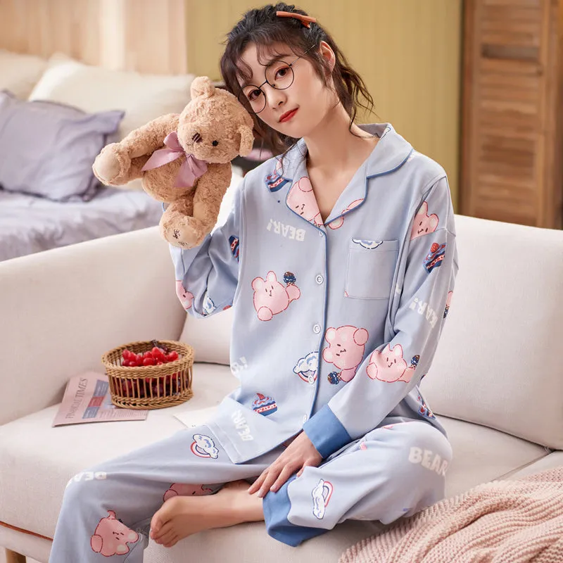 Confinement Clothing Summer Thin Cotton Pajamas For Postpartum Spring And Autumn Breastfeeding Pregnant Women