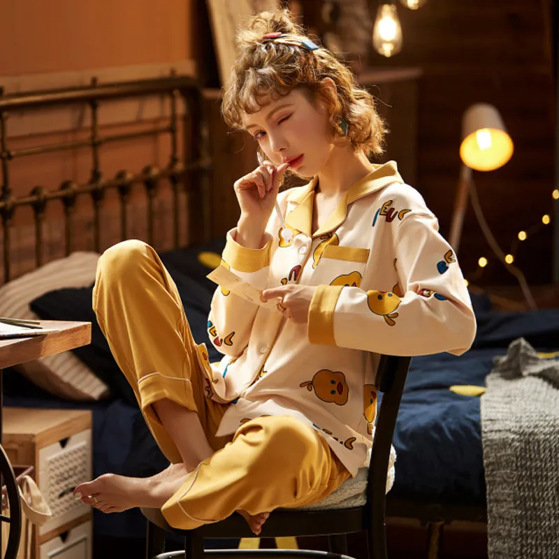 Confinement Clothing Summer Thin Cotton Pajamas For Postpartum Spring And Autumn Breastfeeding Pregnant Women