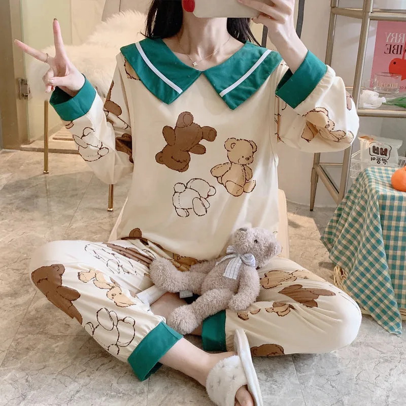 Confinement Clothing Summer Thin Cotton Pajamas For Postpartum Spring And Autumn Breastfeeding Pregnant Women