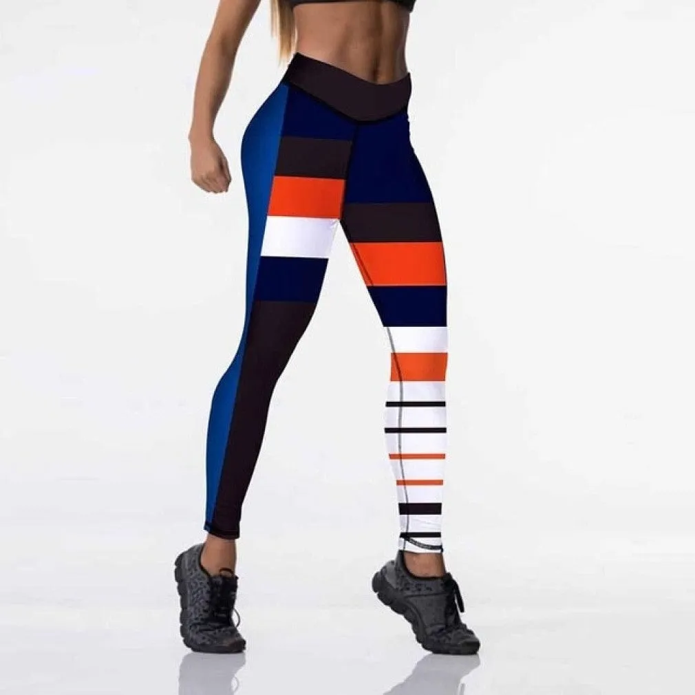 ContiNent 33 12%spandex Sexy High Waist Elasticity Women Digital Printed Leggings Push Up Strength Pants
