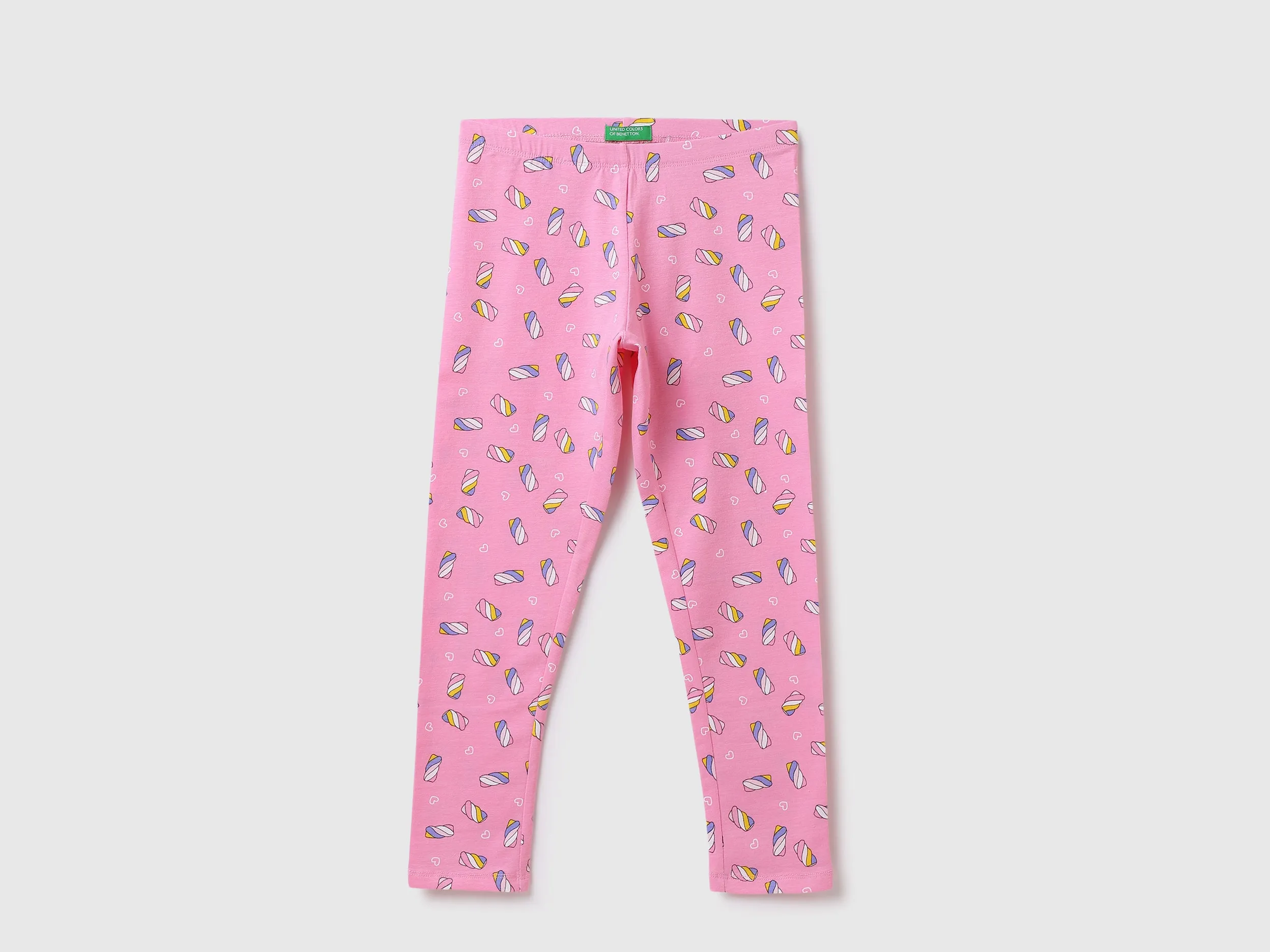 Cotton Blend Printed Regular Length Girls Trousers