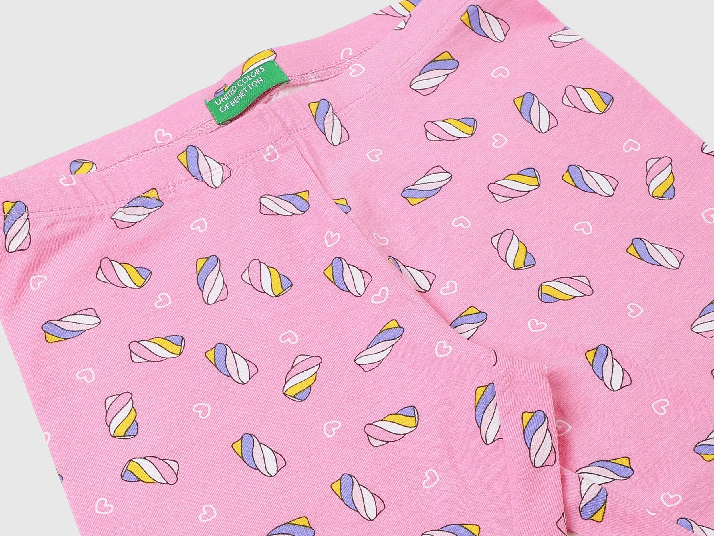 Cotton Blend Printed Regular Length Girls Trousers