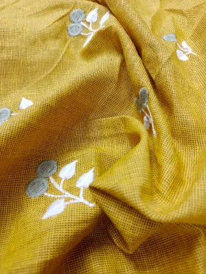 Cotton Linen Embroidered Fabric