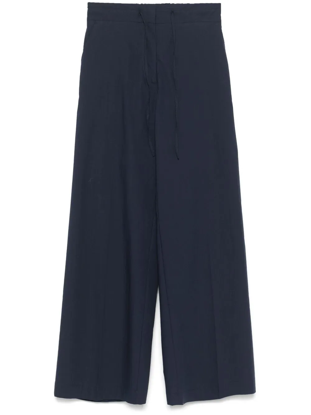 Cotton wide-leg trousers