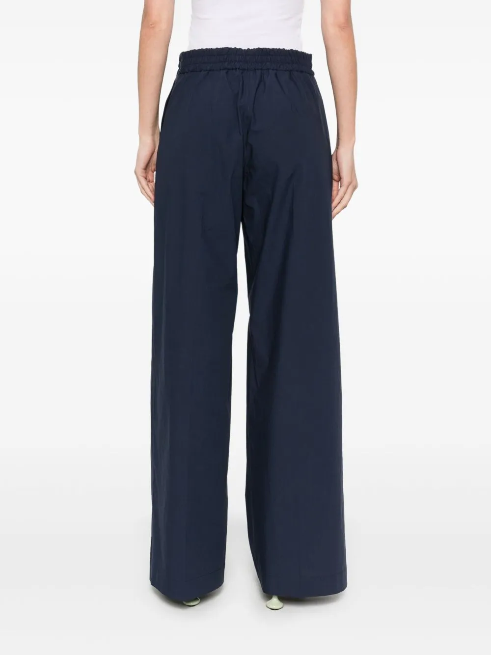 Cotton wide-leg trousers