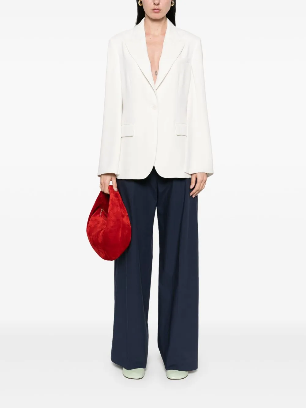 Cotton wide-leg trousers