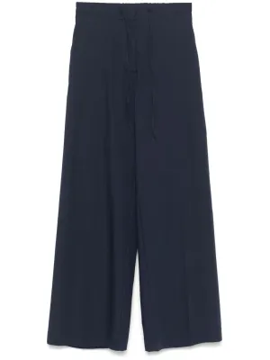 Cotton wide-leg trousers