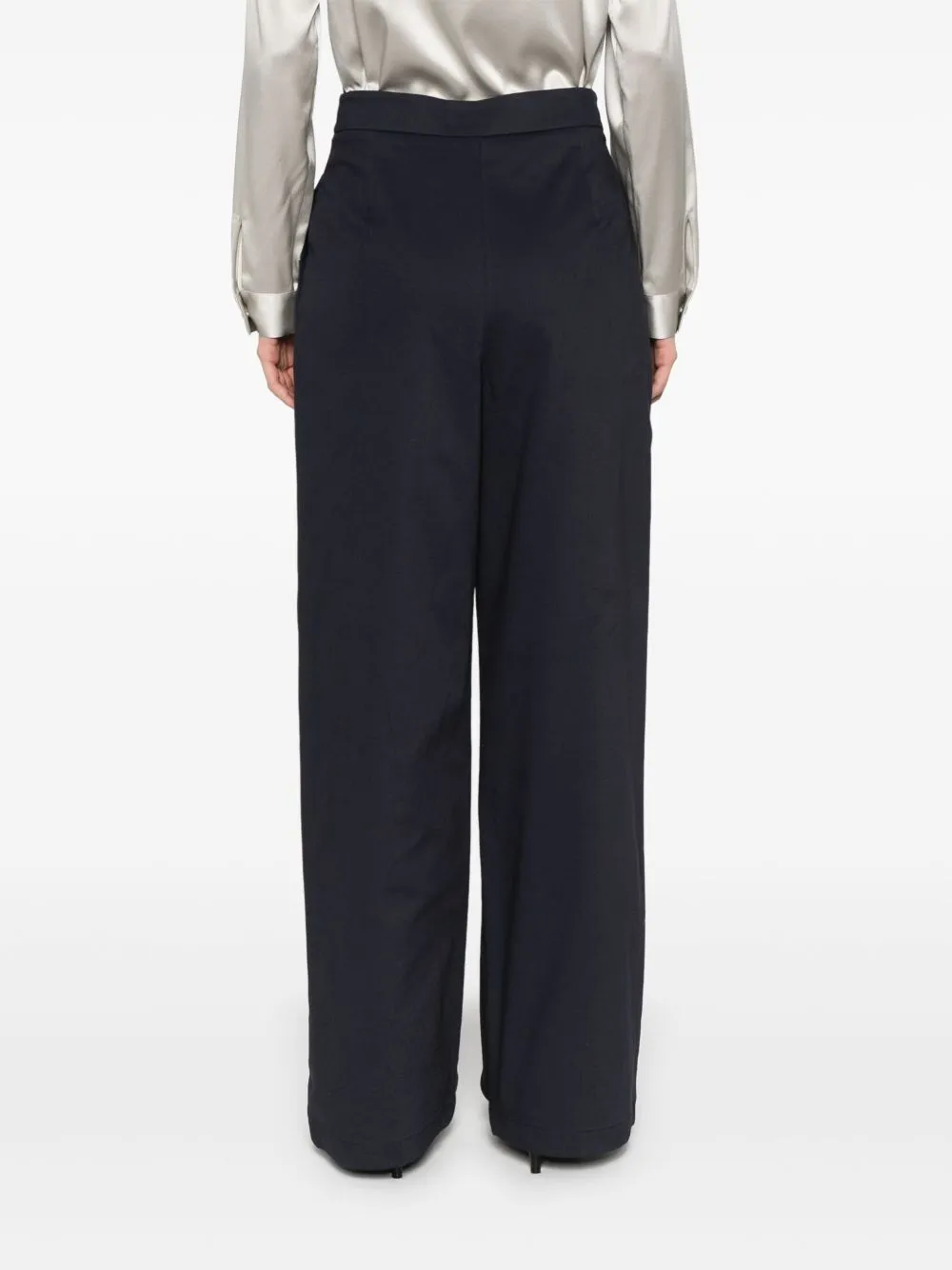 Cotton wide-leg trousers
