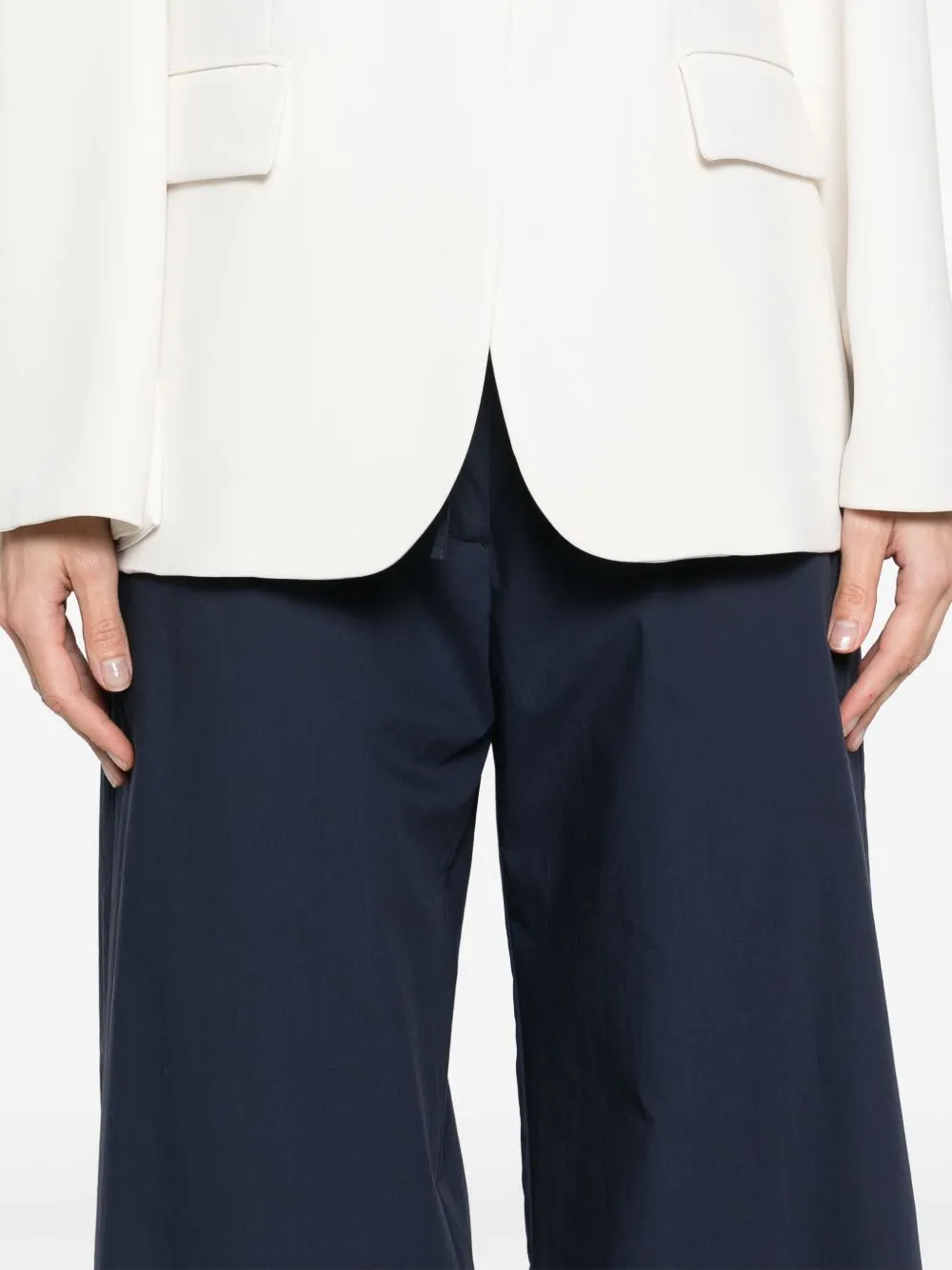 Cotton wide-leg trousers