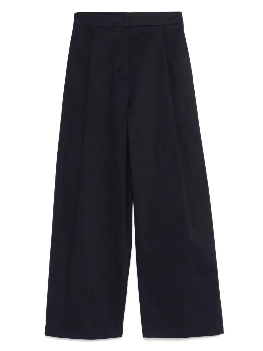 Cotton wide-leg trousers