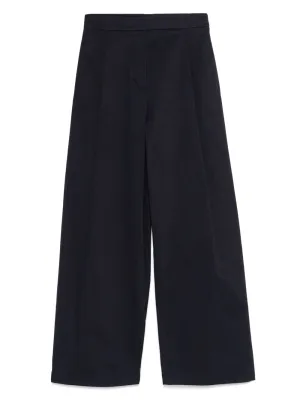 Cotton wide-leg trousers