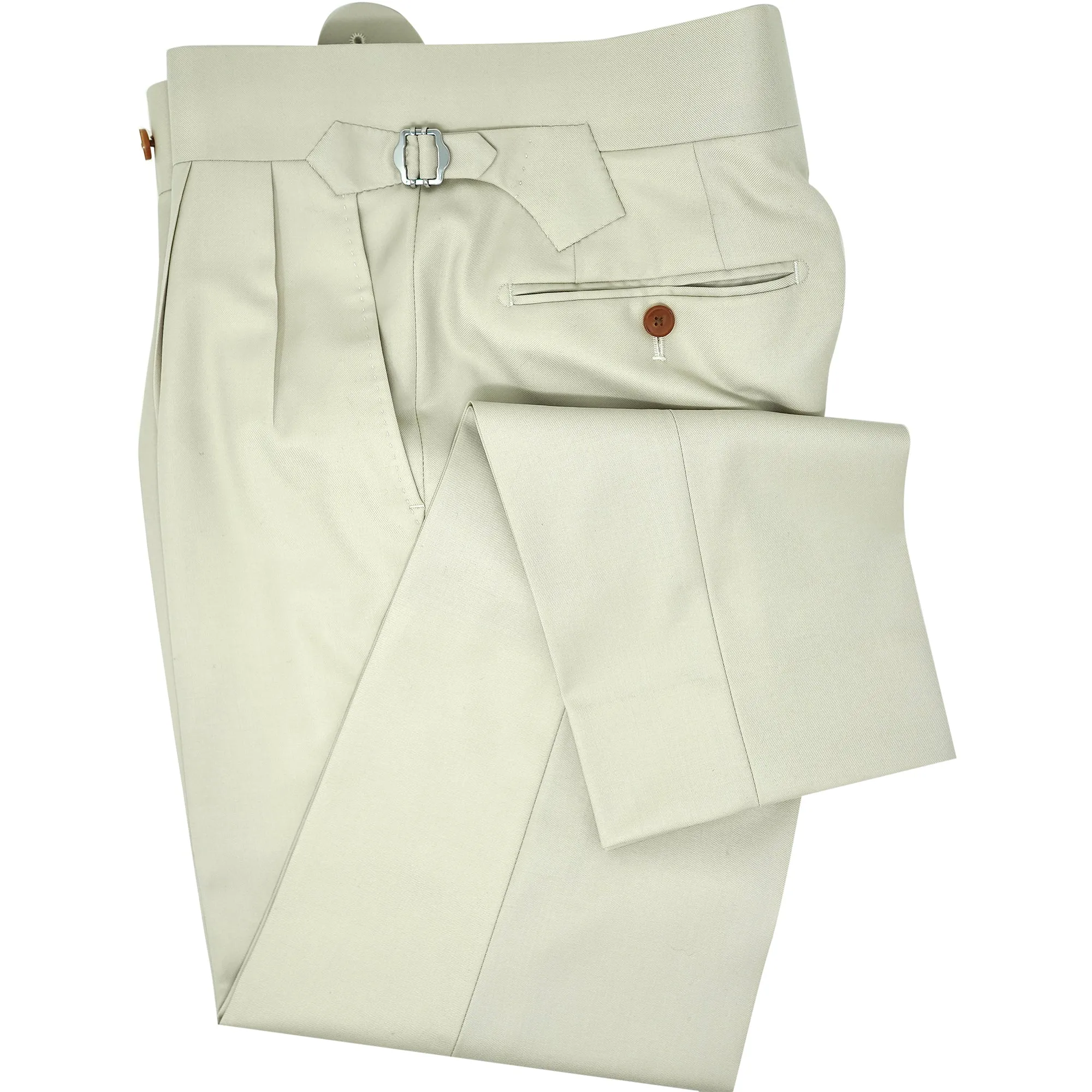 Cream wool trouser