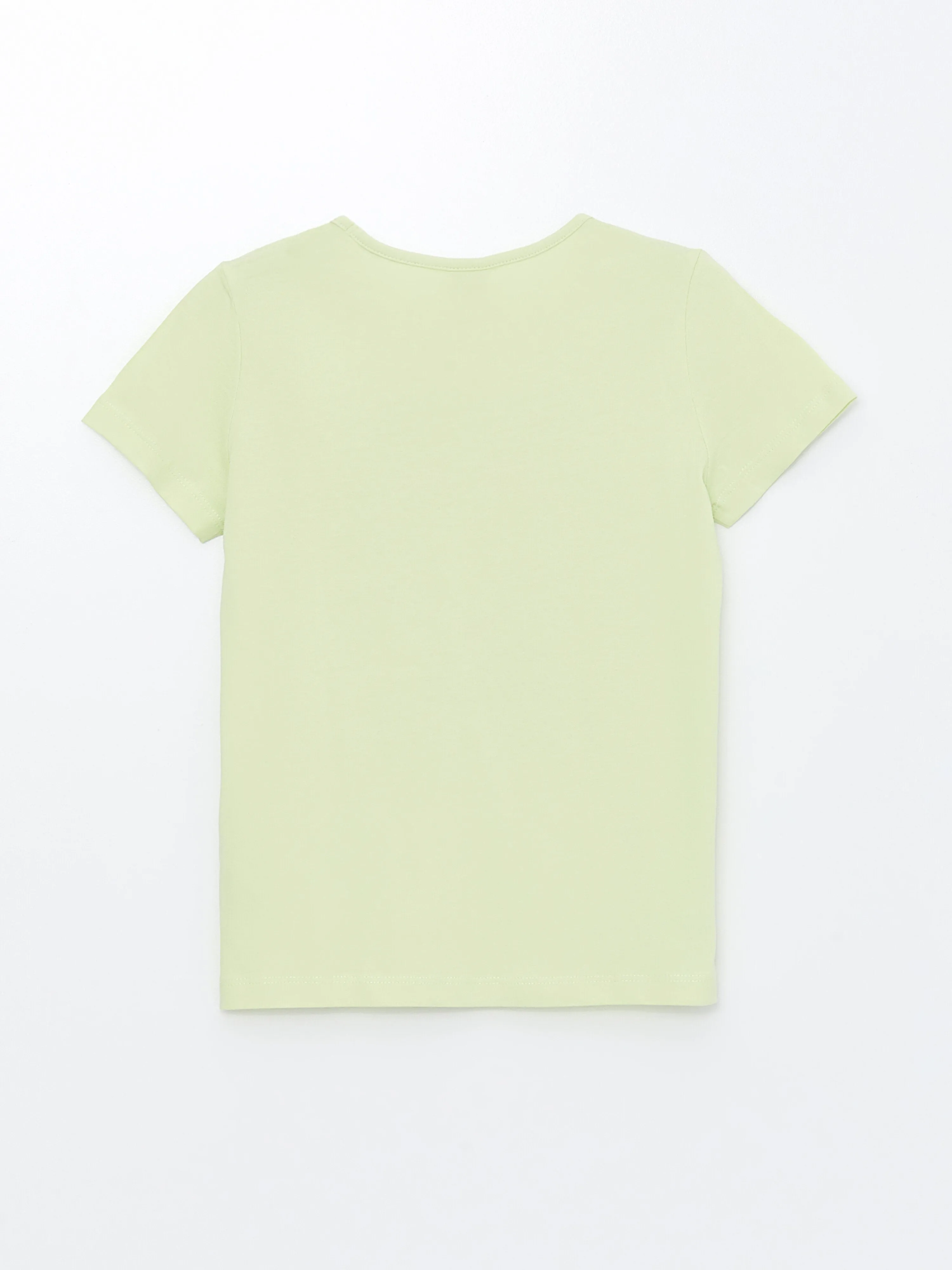 Crew Neck Printed Short Sleeve Girls T-Shirt and Tights