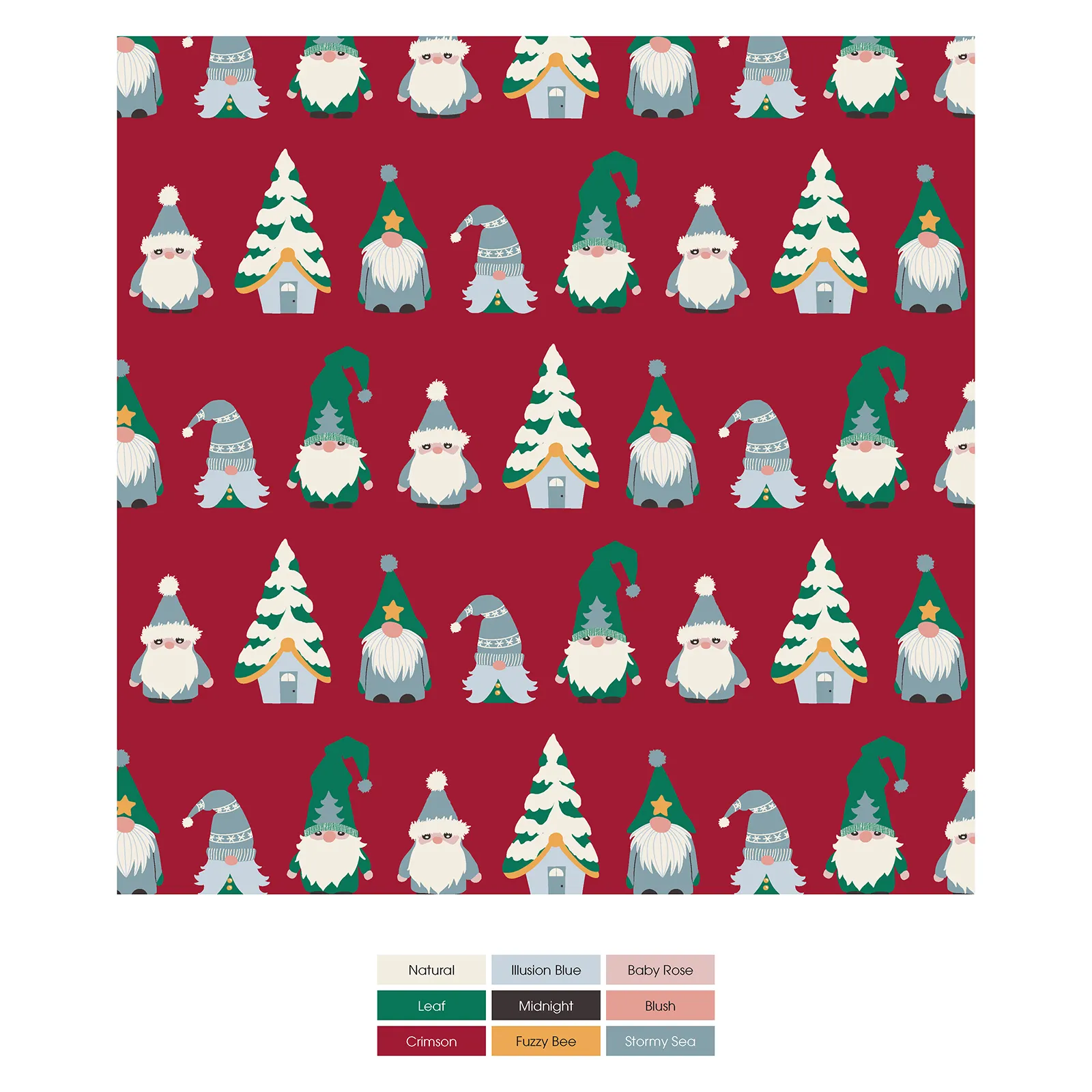 Crimson Gnomes Footie with 2-way zipper - Holiday