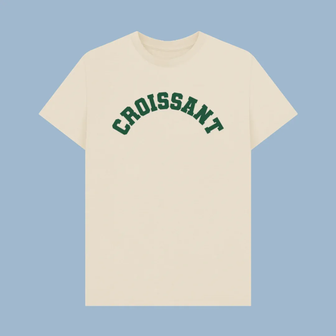 Croissant varsity unisex t-shirt