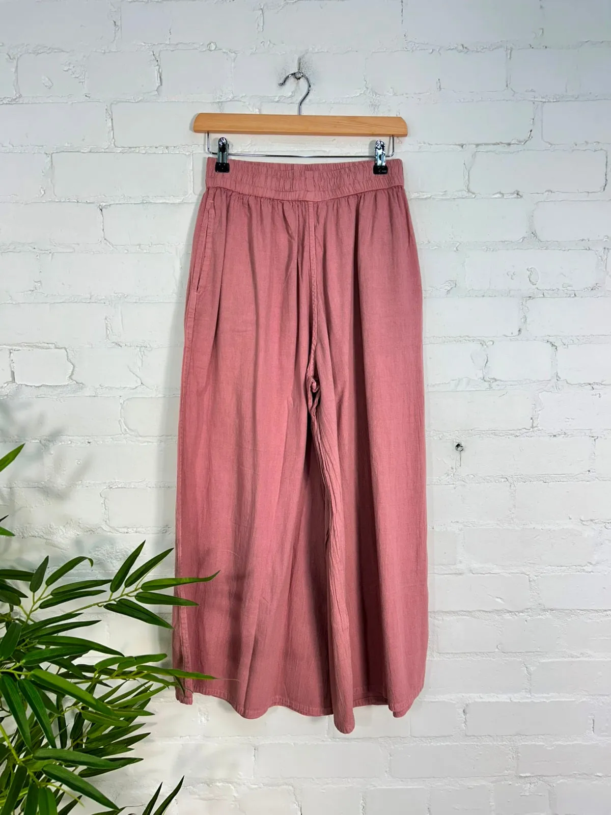 Cropped Wide Leg Trousers
