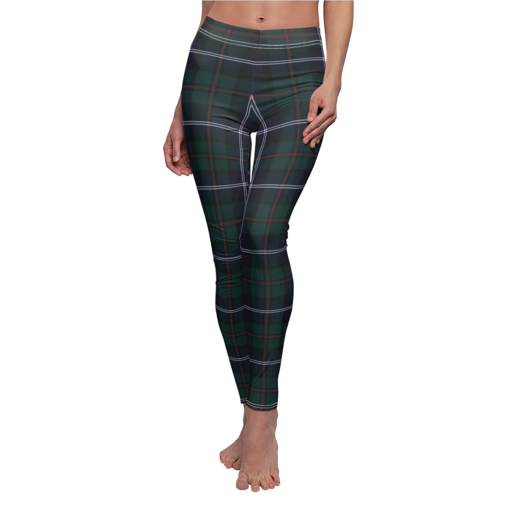 Custom Tartan Plaid Womens Leggings Stretch Yoga Pants - Saiko Studio