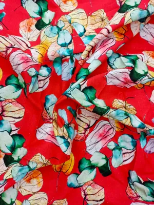 Digital Printed Linen Spun Cotton Soft Fabric