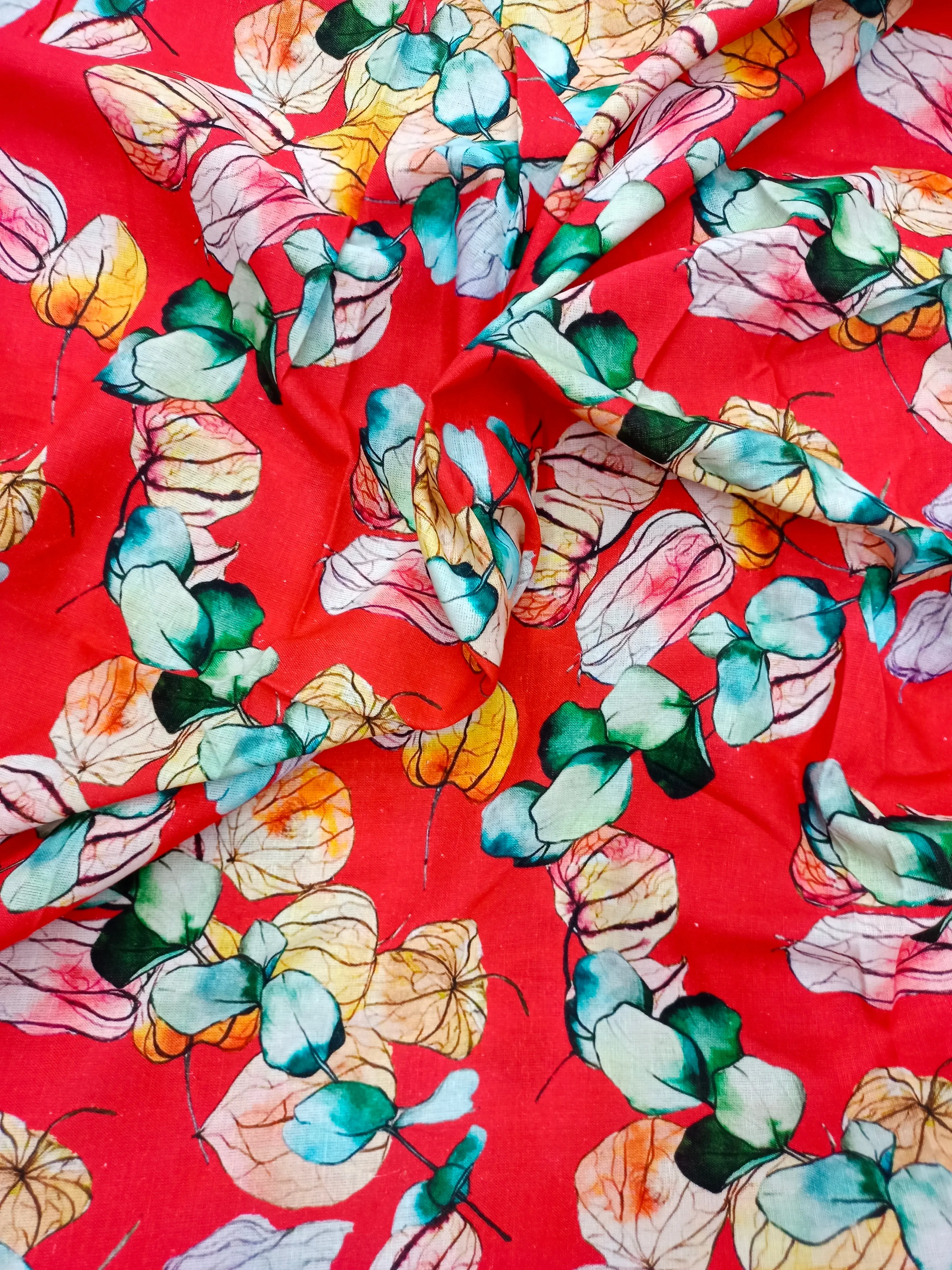 Digital Printed Linen Spun Cotton Soft Fabric