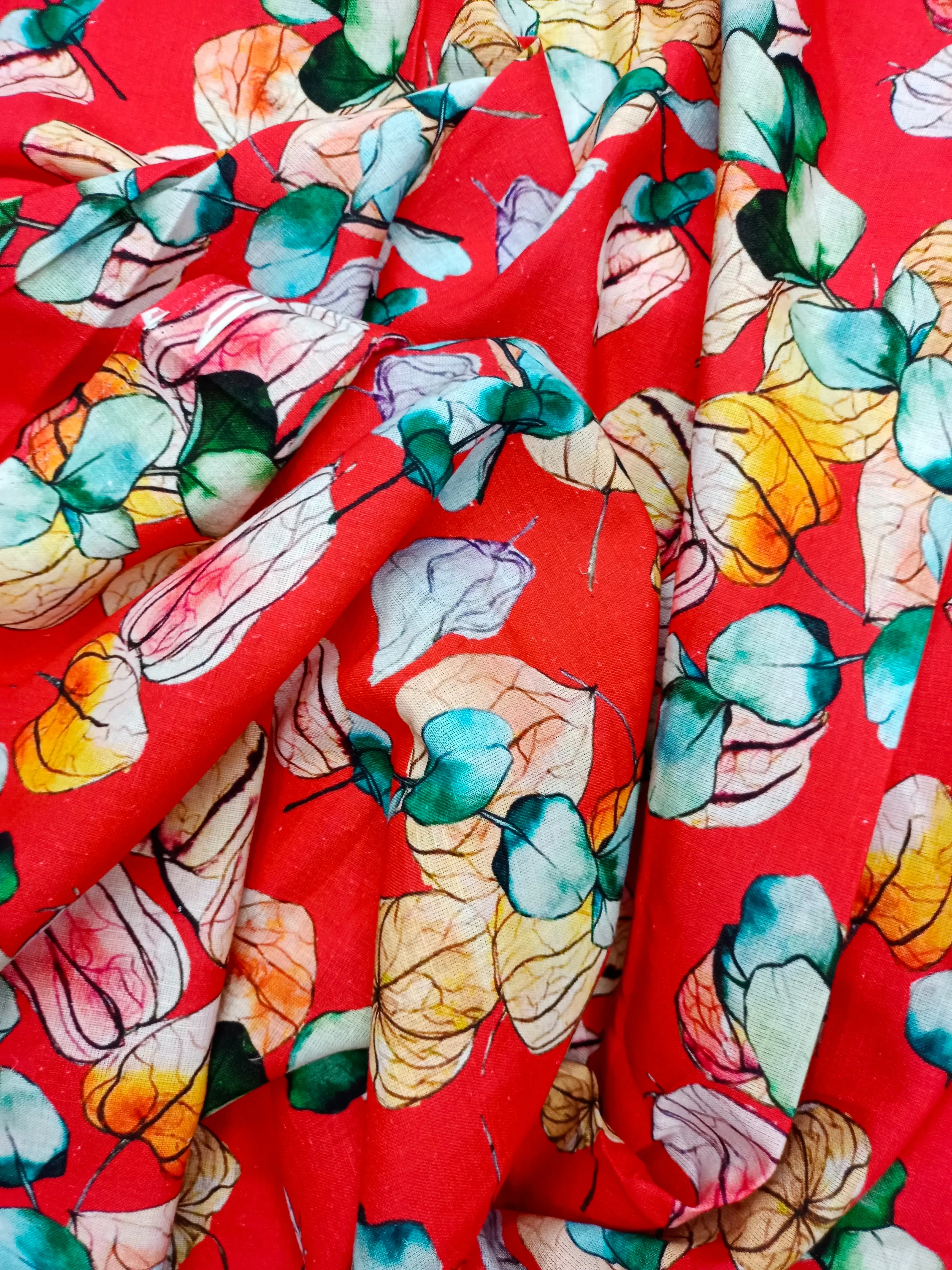 Digital Printed Linen Spun Cotton Soft Fabric