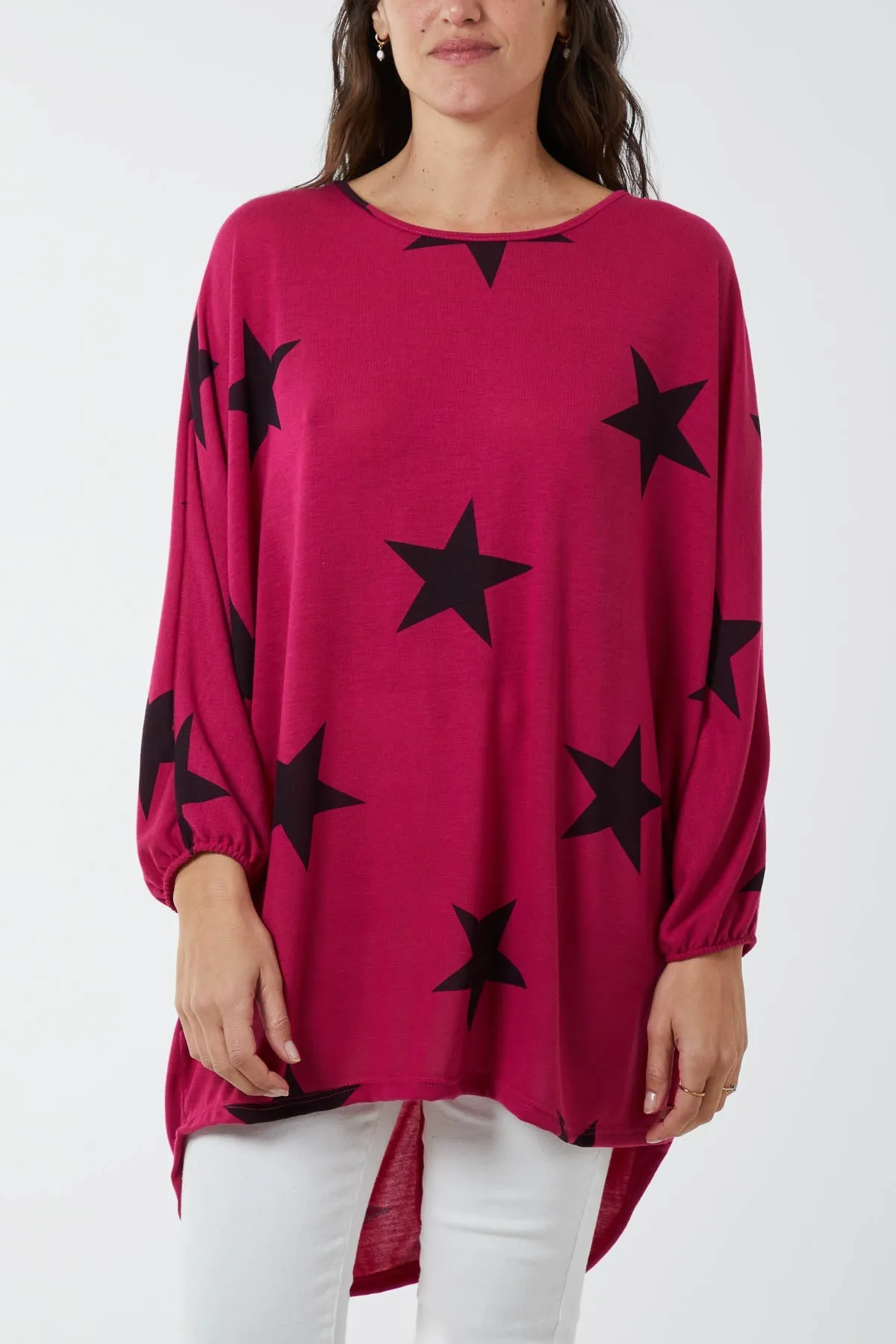 Dip Hem Asymmetric Star Top