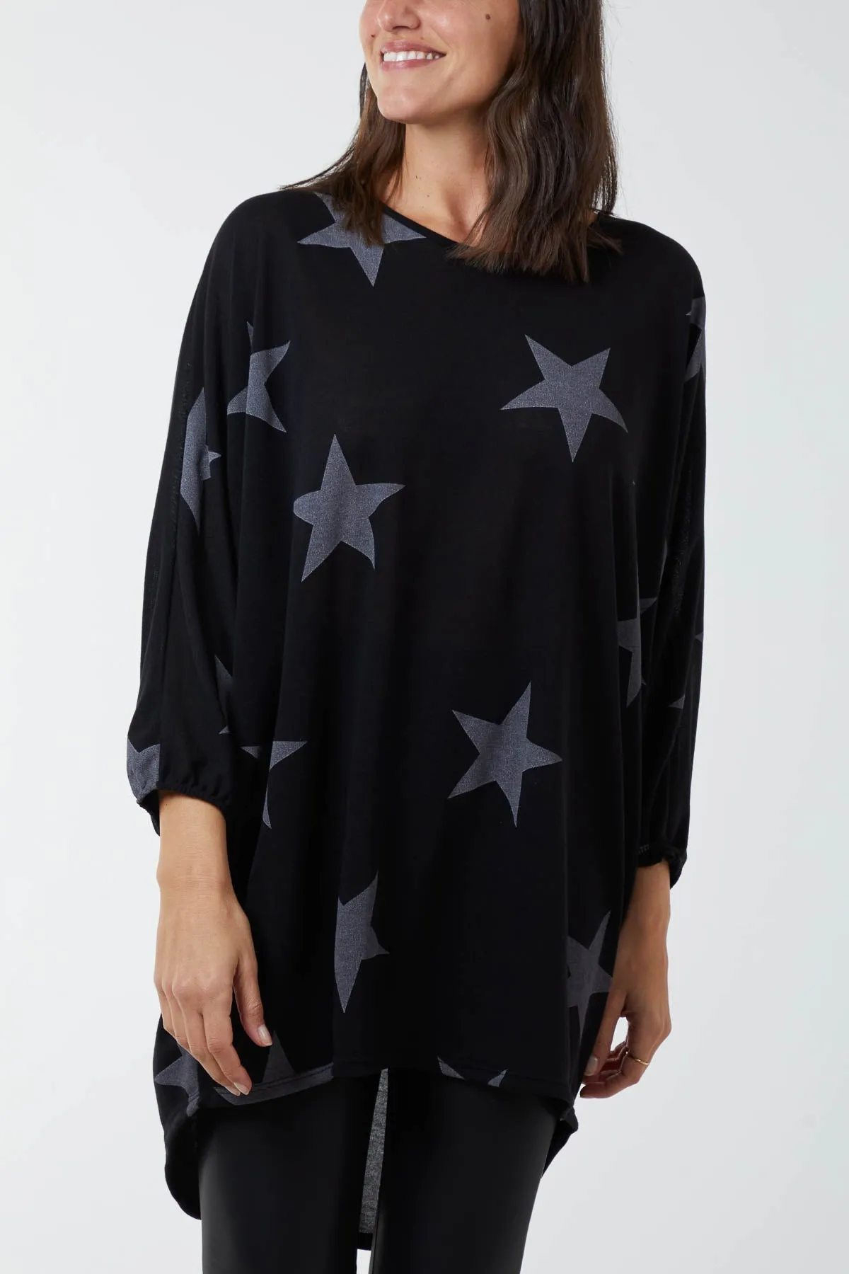 Dip Hem Asymmetric Star Top