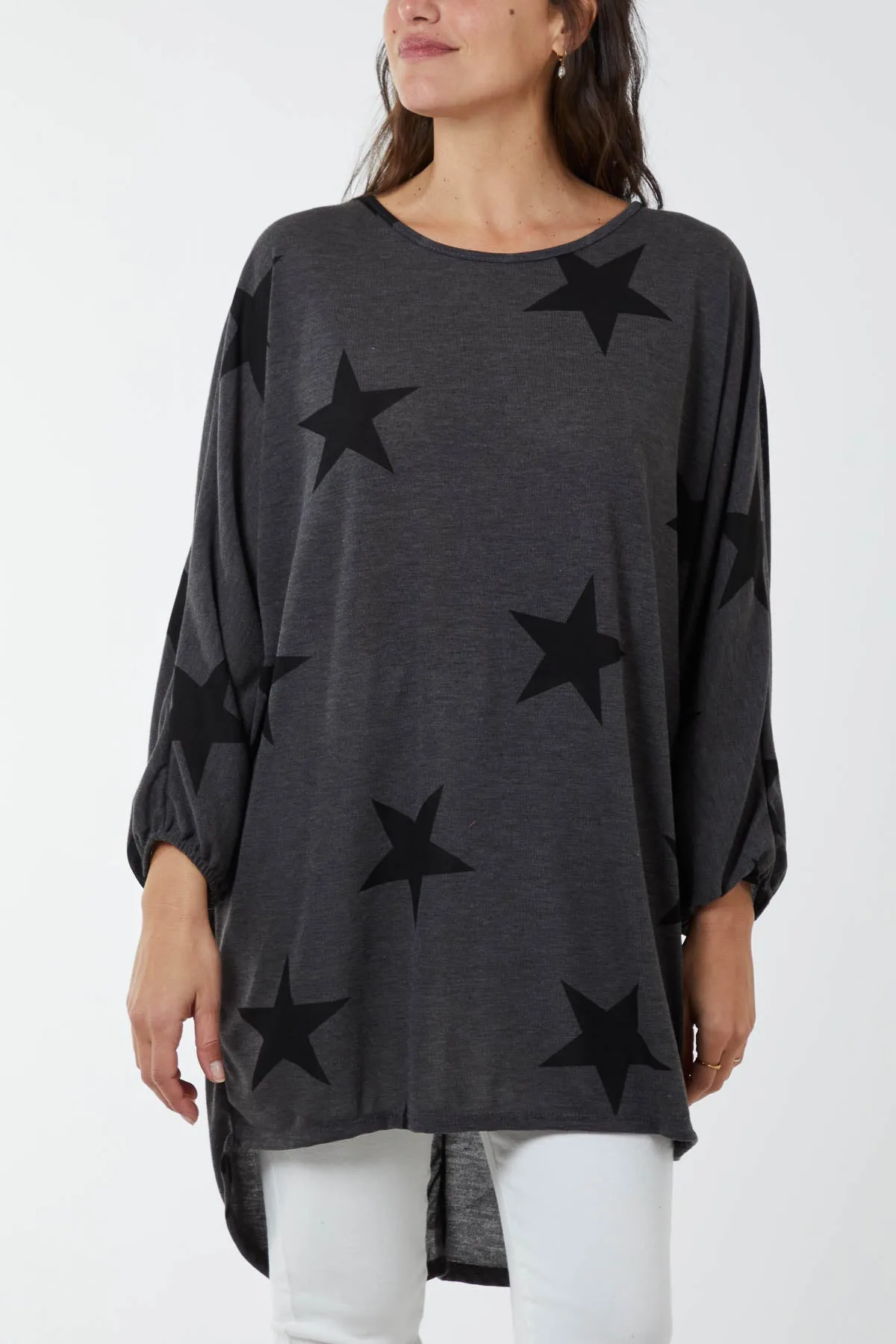 Dip Hem Asymmetric Star Top