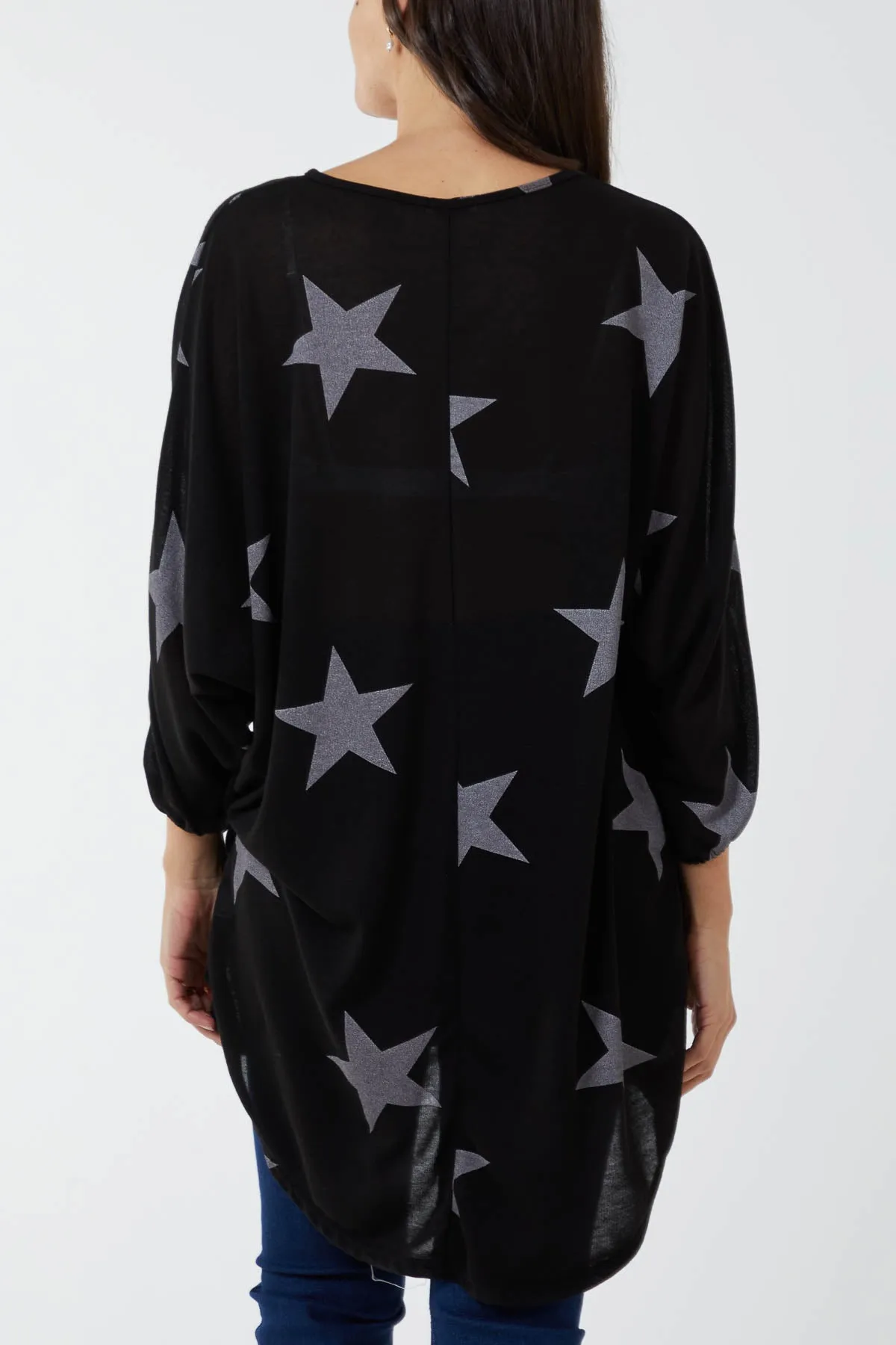 Dip Hem Asymmetric Star Top