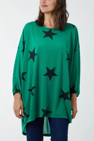 Dip Hem Asymmetric Star Top