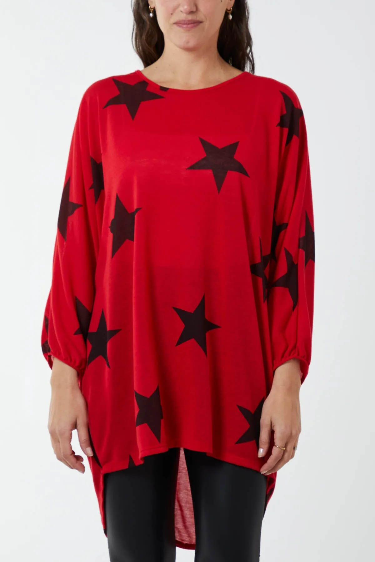 Dip Hem Asymmetric Star Top