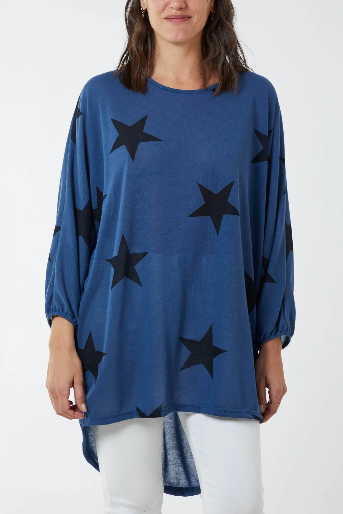Dip Hem Asymmetric Star Top
