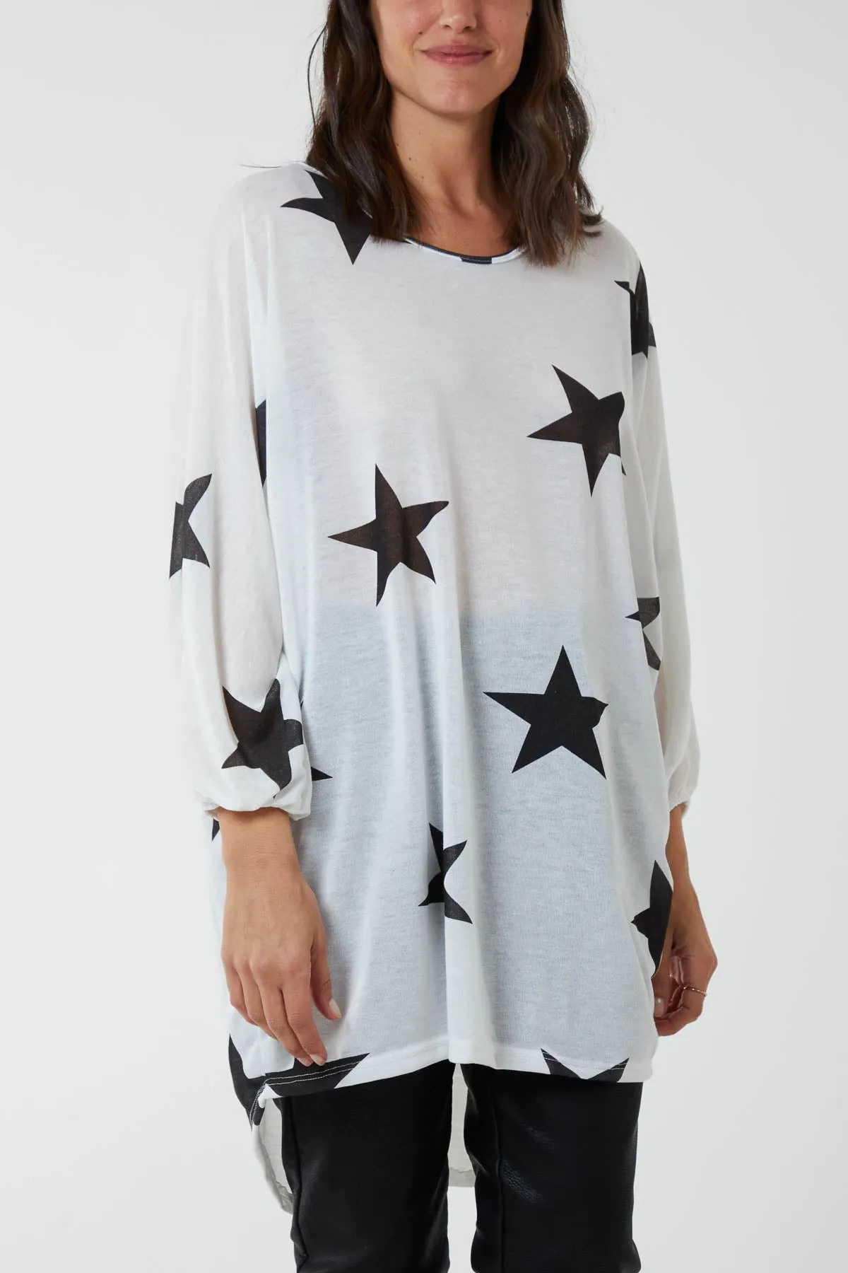 Dip Hem Asymmetric Star Top
