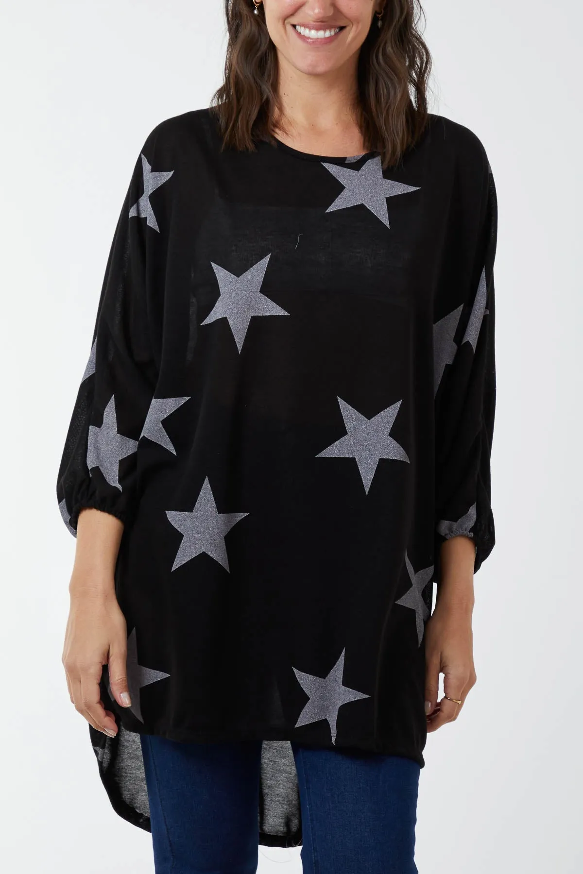 Dip Hem Asymmetric Star Top