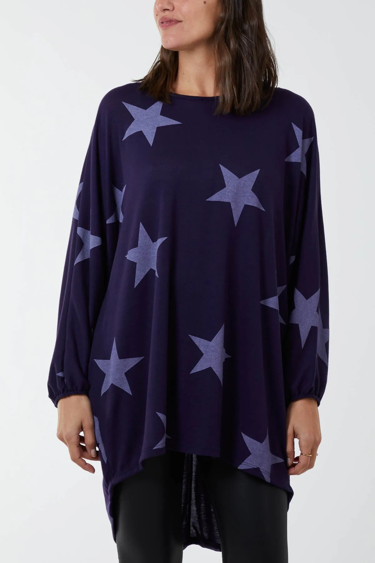 Dip Hem Asymmetric Star Top