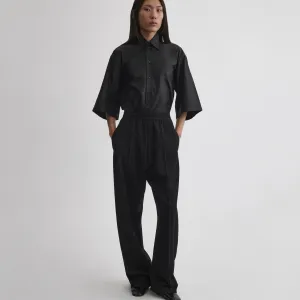 EASED TROUSERS | black wool