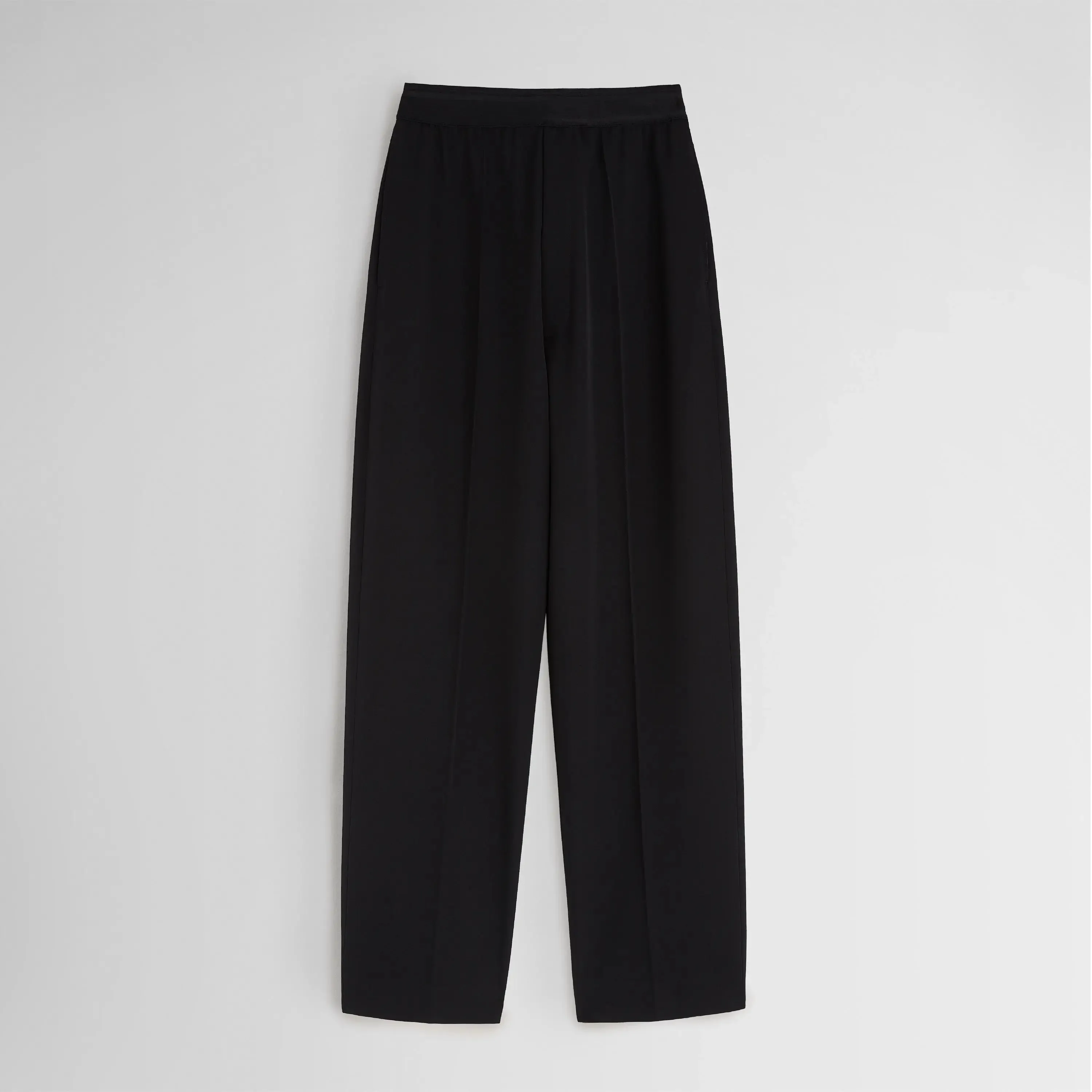 EASED TROUSERS | black wool