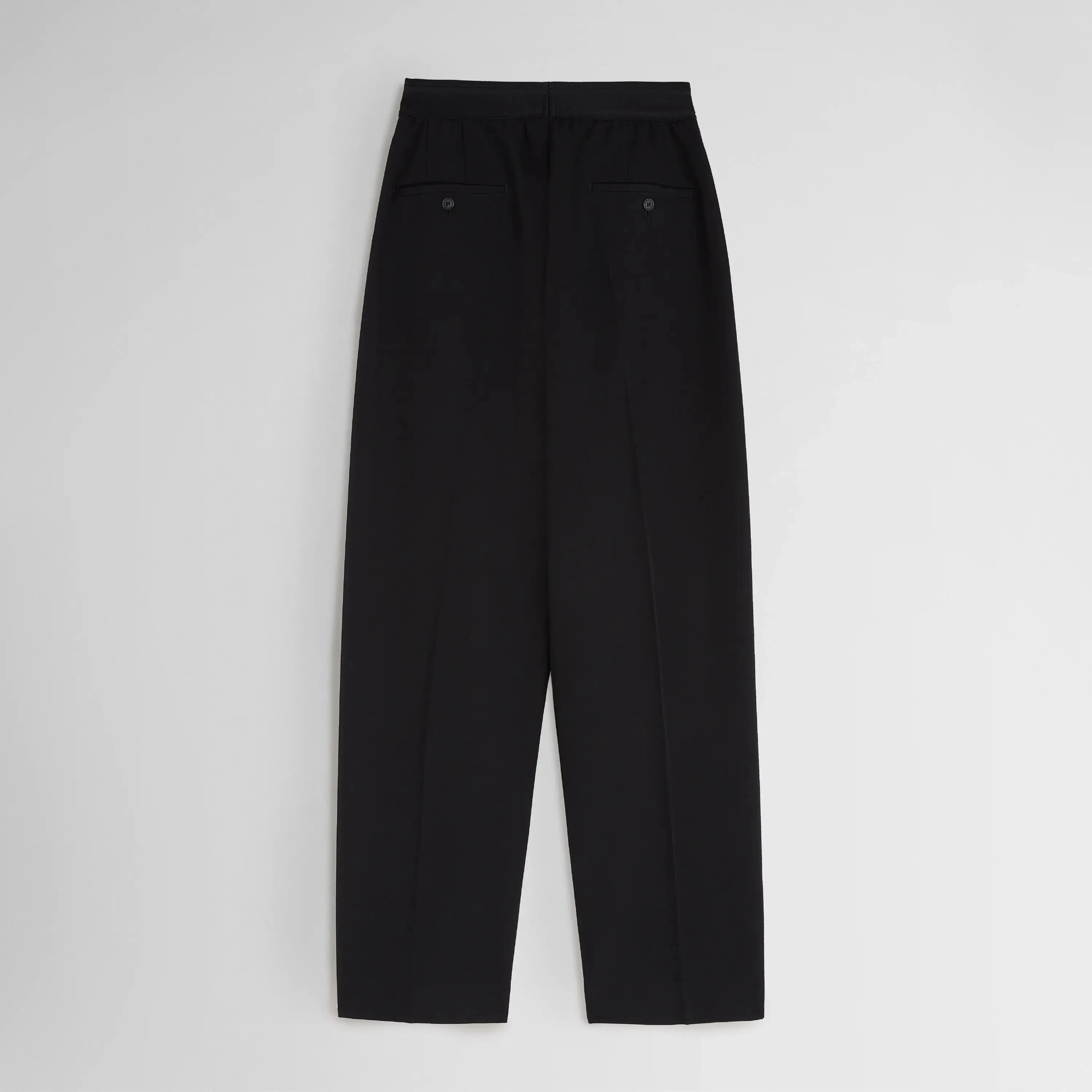 EASED TROUSERS | black wool