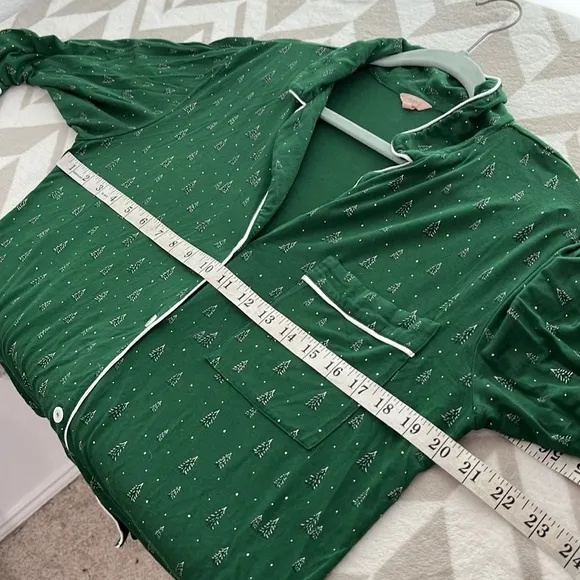 Eberjey 2pc set Gisele Printed TENCEL Modal Long Winterpine Forest size Small