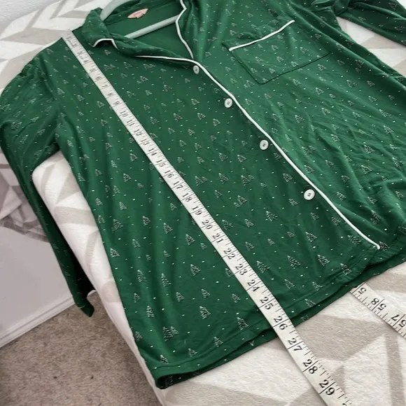 Eberjey 2pc set Gisele Printed TENCEL Modal Long Winterpine Forest size Small